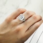 8.16 Carat Emerald Diamond Ring | 18K White Gold | Signature Sophistication - Image 5