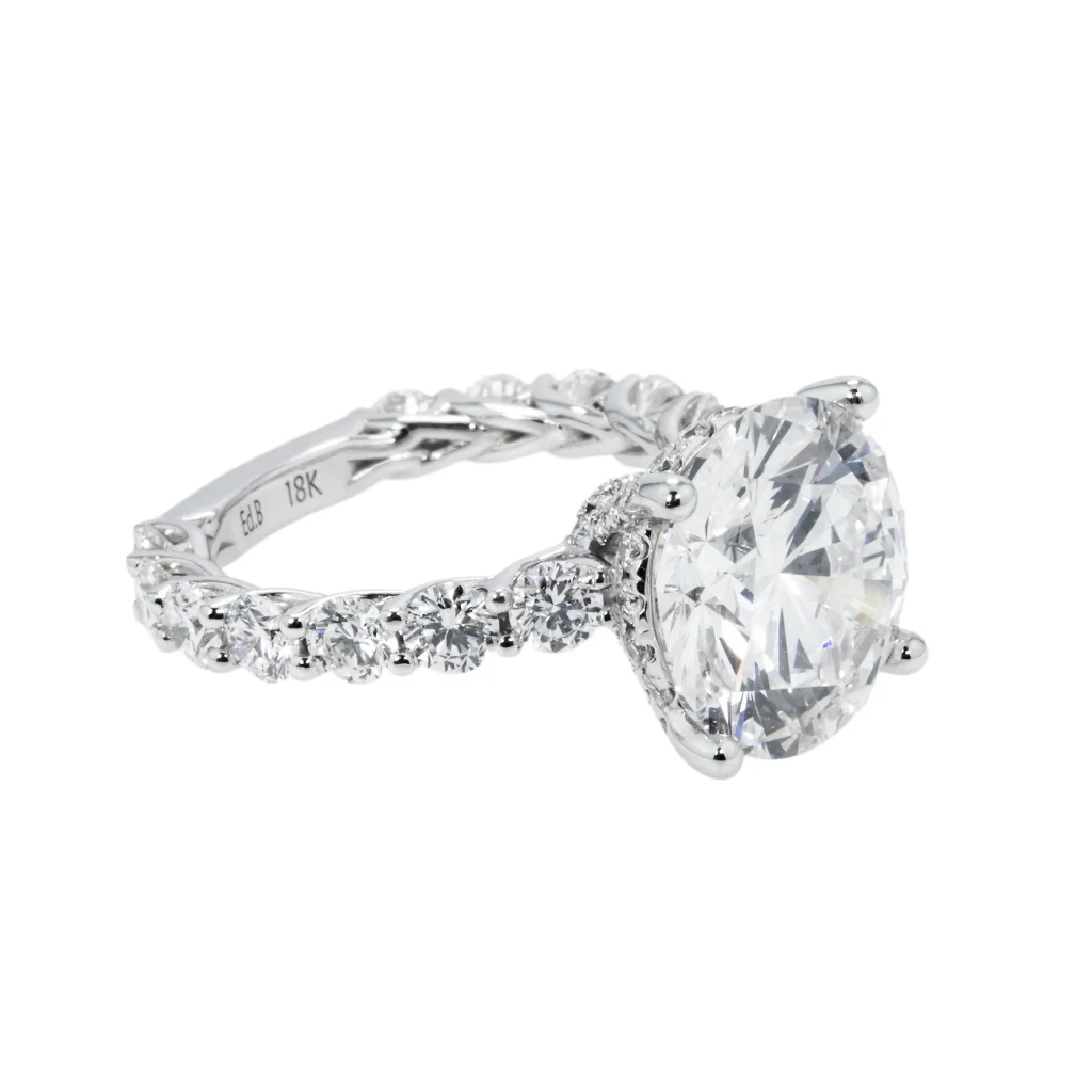 9.81 Carat Round Brilliant Diamond Ring | Brilliant White | 18K White Gold