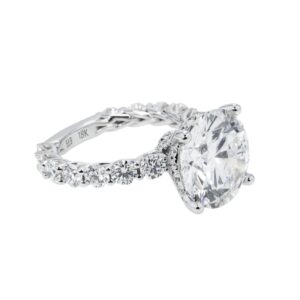 9.81 Carat Round Brilliant Diamond Ring | Brilliant White | 18K White Gold