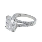 7.72 Carat Cushion Diamond Ring | Brilliant White | 18K White Gold | Heirloom-Worthy Glow - Image 2
