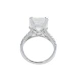 7.72 Carat Cushion Diamond Ring | Brilliant White | 18K White Gold | Heirloom-Worthy Glow - Image 3