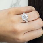 11.13 Carat Asscher Diamond Ring | Brilliant White | 18K White Gold - Image 4