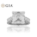 11.13 Carat Asscher Diamond Ring | Brilliant White | 18K White Gold - Image 5