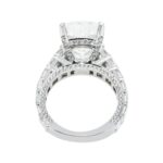 11.04 Carat Cushion Diamond Ring | Brilliant White | 18K White Gold | Iconic Presence - Image 4