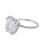 8.92 Carat Cushion Diamond Ring | Brilliant White | 18K White Gold | Radiant Elegance - Image 2