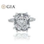 8.92 Carat Cushion Diamond Ring | Brilliant White | 18K White Gold | Radiant Elegance - Image 6
