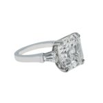 11.86 Carat Asscher Diamond Ring | Brilliant White | 18K White Gold | Iconic Presence