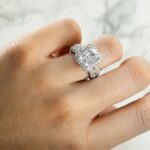 6.76 Carat Emerald Diamond Ring | 18K White Gold | Timeless Brilliance - Image 6