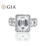 6.76 Carat Emerald Diamond Ring | 18K White Gold | Timeless Brilliance - Image 7