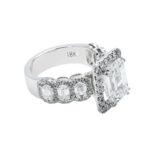 6.76 Carat Emerald Diamond Ring | 18K White Gold | Timeless Brilliance