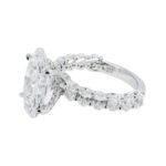 7.78 Carat Oval Diamond Ring | Brilliant White | 18K White Gold | Heirloom-Worthy Glow - Image 2