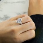 7.78 Carat Oval Diamond Ring | Brilliant White | 18K White Gold | Heirloom-Worthy Glow - Image 4