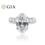 7.78 Carat Oval Diamond Ring | Brilliant White | 18K White Gold | Heirloom-Worthy Glow - Image 7