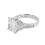 6.47 Carat Radiant Diamond Ring | Brilliant White | 18K White Gold | Heirloom-Worthy Glow - Image 2