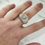 15.72 Carat Round Brilliant Statement | Brilliant White | 18K Yellow Gold - Image 5