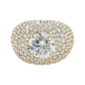 15.72 Carat Round Brilliant Statement | Brilliant White | 18K Yellow Gold