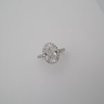 3.02 Carat Oval Diamond Ring | Brilliant White | 14K White Gold | Effortless Elegance - Image 2