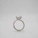 3.02 Carat Oval Diamond Ring | Brilliant White | 14K White Gold | Effortless Elegance - Image 3