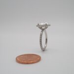 3.02 Carat Oval Diamond Ring | Brilliant White | 14K White Gold | Effortless Elegance - Image 4