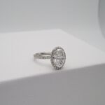 3.02 Carat Oval Diamond Ring | Brilliant White | 14K White Gold | Effortless Elegance - Image 5