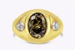 3.01 Carat Oval Statement | Champagne | 14K Yellow Gold | Quiet Power | Signature
