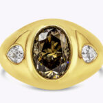 3.01 Carat Oval Statement | Champagne | 14K Yellow Gold | Quiet Power | Signature