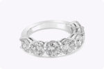 4.07 Carat Round Brilliant Band | Brilliant White | 18K Gold | Effortless Elegance - Image 4