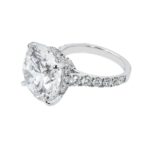 11.05 Carat Round Brilliant Diamond Ring | Brilliant White | 18K Gold - Image 3