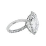 11.91 Carat Asscher Diamond Ring | Brilliant White | 18K Gold | Grand Palais Radiance