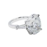13.28 Carat Oval Diamond Ring | Brilliant White | 18K Gold | Unparalleled Brilliance