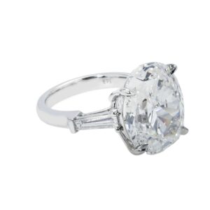 13.28 Carat Oval Diamond Ring | Brilliant White | 18K Gold | Unparalleled Brilliance