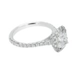 2.01 Carat Cushion Halo Diamond Ring | Brilliant White | 18K Gold | Effortless Elegance - Image 2
