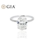 2.63 Carat Oval Diamond Ring | Brilliant White | 18K Gold | Quiet Power | Modern Classic - Image 6
