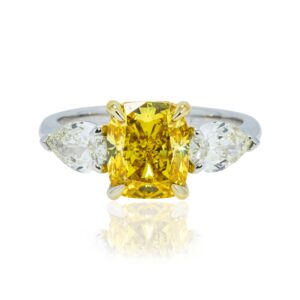 2.74 Carat Cushion Statement | Fancy Yellow | 18K Gold | Colour-Collector’s Treasure