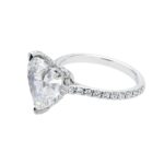 5.02 Carat Heart Shape Diamond Ring | Brilliant White | 18K Gold | Timeless Brilliance - Image 2