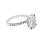5.1 Carat Oval Diamond Ring | Brilliant White | 18K Gold | Refined Grandeur