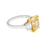 5.65 Carat Cushion Statement | Fancy Yellow | 18K Gold | Sunlit Royal Radiance