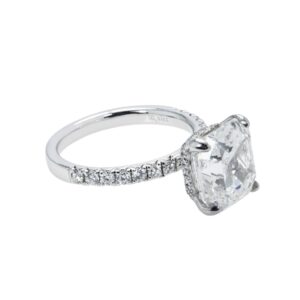 6.28 Carat Asscher Diamond Ring | Brilliant White | 18K Gold | Signature Sophistication