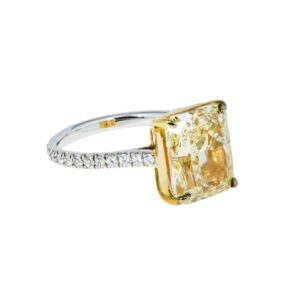6.42 Carat Radiant Statement | Fancy Yellow | 18K Gold | A Crown-Worthy Fancy Rarity