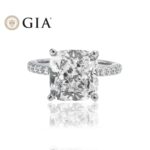 6.85 Carat Cushion Diamond Ring | Brilliant White | 18K Gold | Refined Grandeur - Image 8