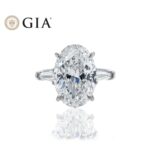 8.02 Carat Oval Diamond Ring | Brilliant White | 18K Gold | Refined Grandeur - Image 5