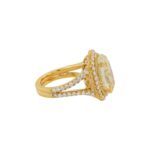 10.14 Carat Oval Diamond Ring | Fancy Yellow | 14K White Gold | Rare Fancy-Color Splendour - Image 3