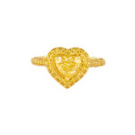 Heart Shape Statement | Fancy Yellow | 14K White Gold | Rare Fancy-Color Splendour