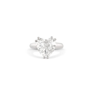 3.05 Carat Heart Shape Statement | Brilliant White / J color | VS | 18K White Gold