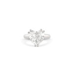 3.05 Carat Heart Shape Statement | Brilliant White | VS | 18K White Gold | Modern Nobility