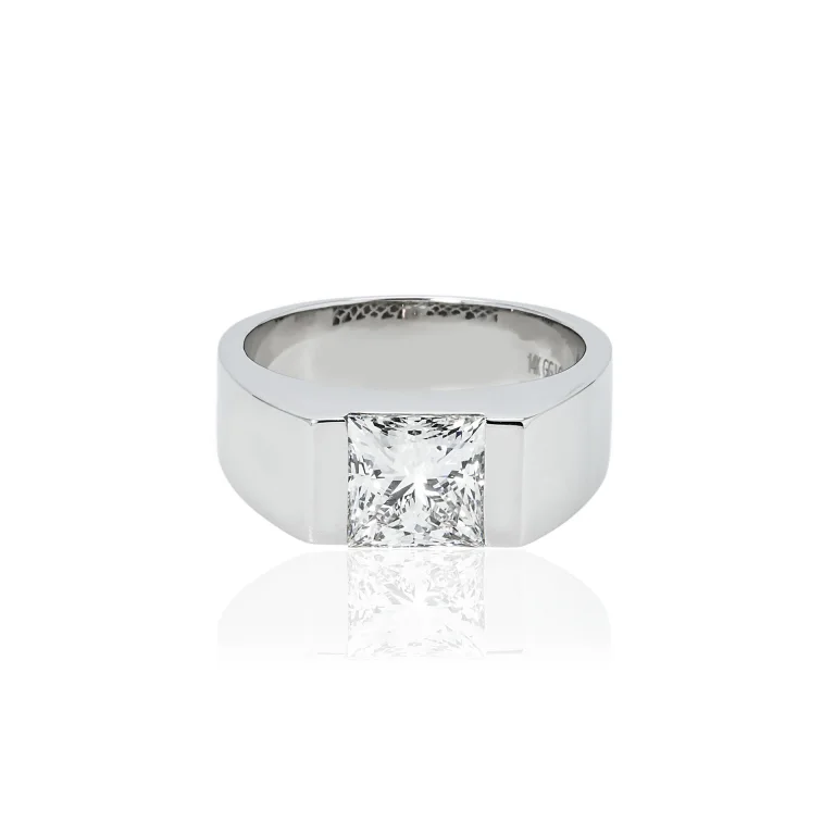 3.05 Carat Princess Statement | Brilliant White | 14K White Gold | A Classic Statement