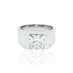 5.01 Carat Princess Statement | Brilliant White | 14K White Gold | Radiant Elegance