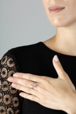 4.09 Carat Pear Statement | Fancy Yellow | SI | 14K White Gold | Sunlit Royal Radiance - Image 4