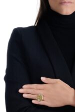 20 Carat Round Brilliant Statement | Fancy Yellow | 14K White Gold - Image 4