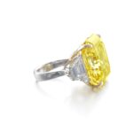 20 Carat Round Brilliant Statement | Fancy Yellow | 14K White Gold | Sunlit Royal Radiance - Image 3